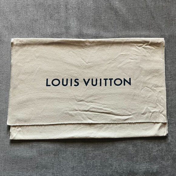 Louis Vuitton Yellow Khaki Fold Over Envelope Dust Bag 18”x13” Large LV - Picture 1 of 5